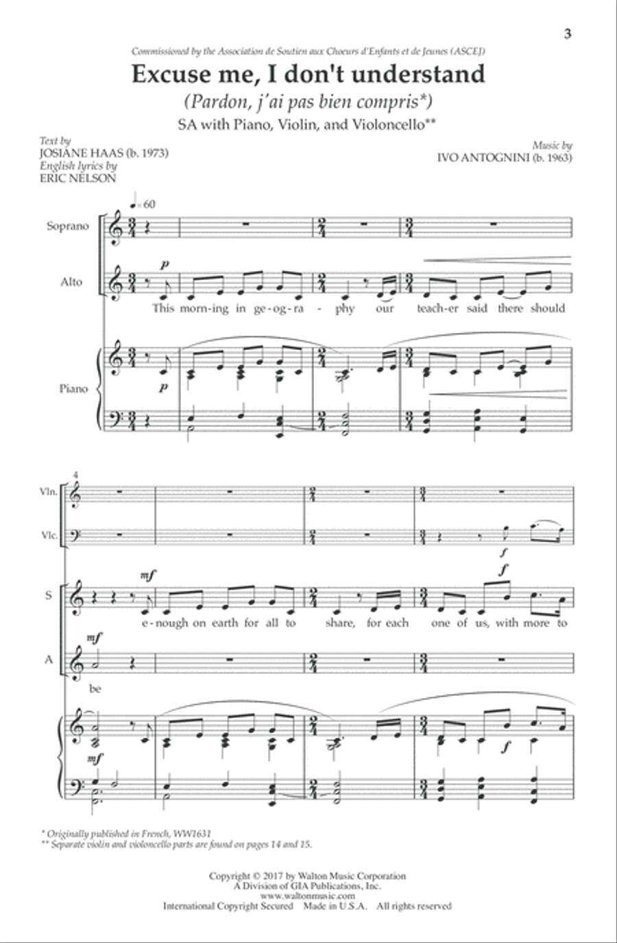 Excuse Me, I Don't Understand Violin scores gallery preview page 3