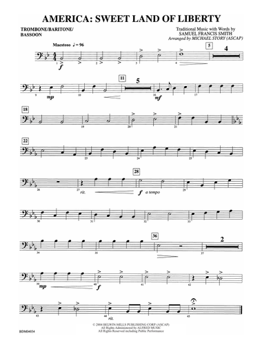 America: Sweet Land of Liberty: 1st Trombone