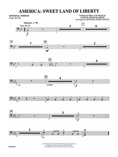 America: Sweet Land of Liberty: Timpani