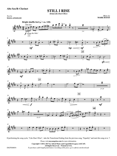 Still I Rise: E-flat Alto Saxophone