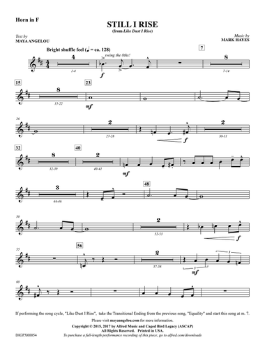 Still I Rise: 1st F Horn