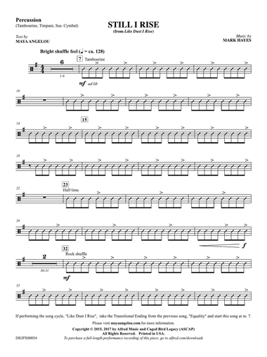 Still I Rise: 1st Percussion