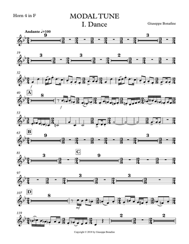 Modal Tune: 4th Horn in F