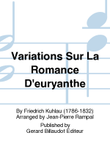 Variations Sur La Romance D'Euryanthe