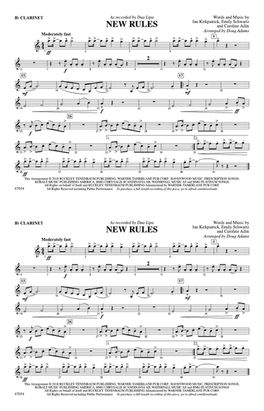 New Rules: 1st B-flat Clarinet