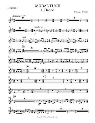 Modal Tune: 2nd Horn in F
