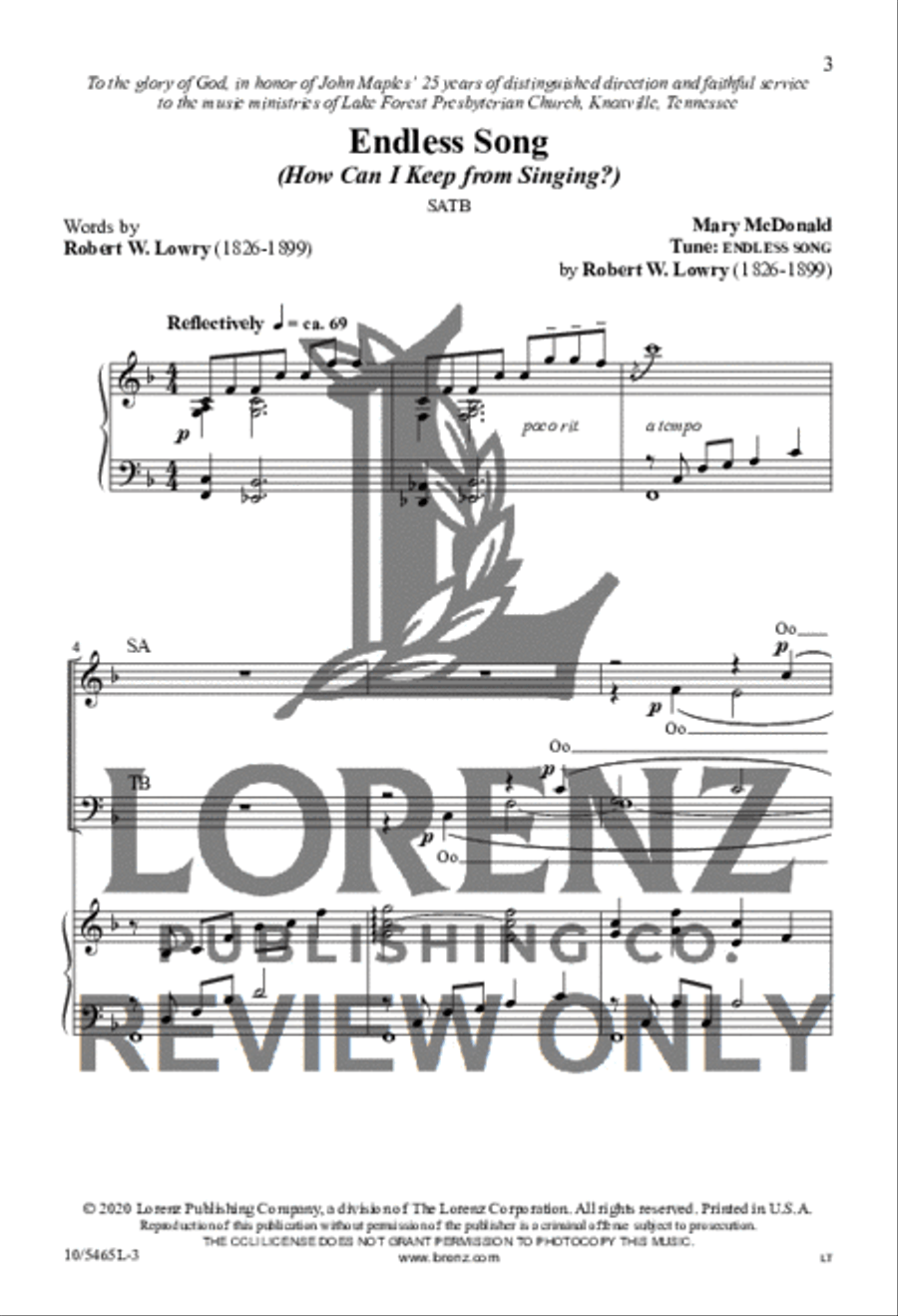 Endless Song Endless Song 4-Part scores gallery preview page 2