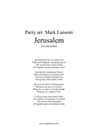 Jerusalem for solo piano