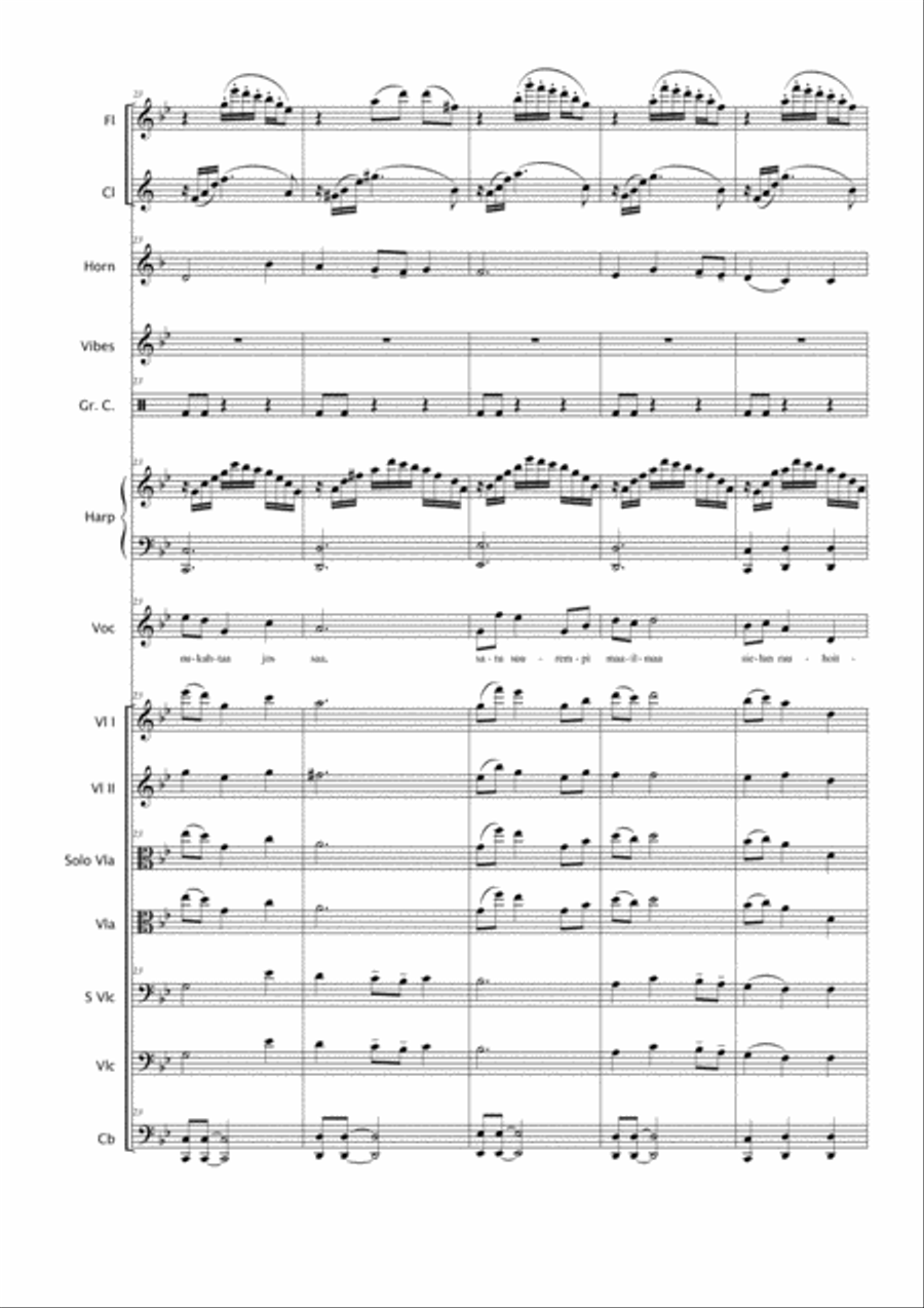 Hiljainen Gloria (version with orchestra) Chamber Orchestra scores gallery preview page 5