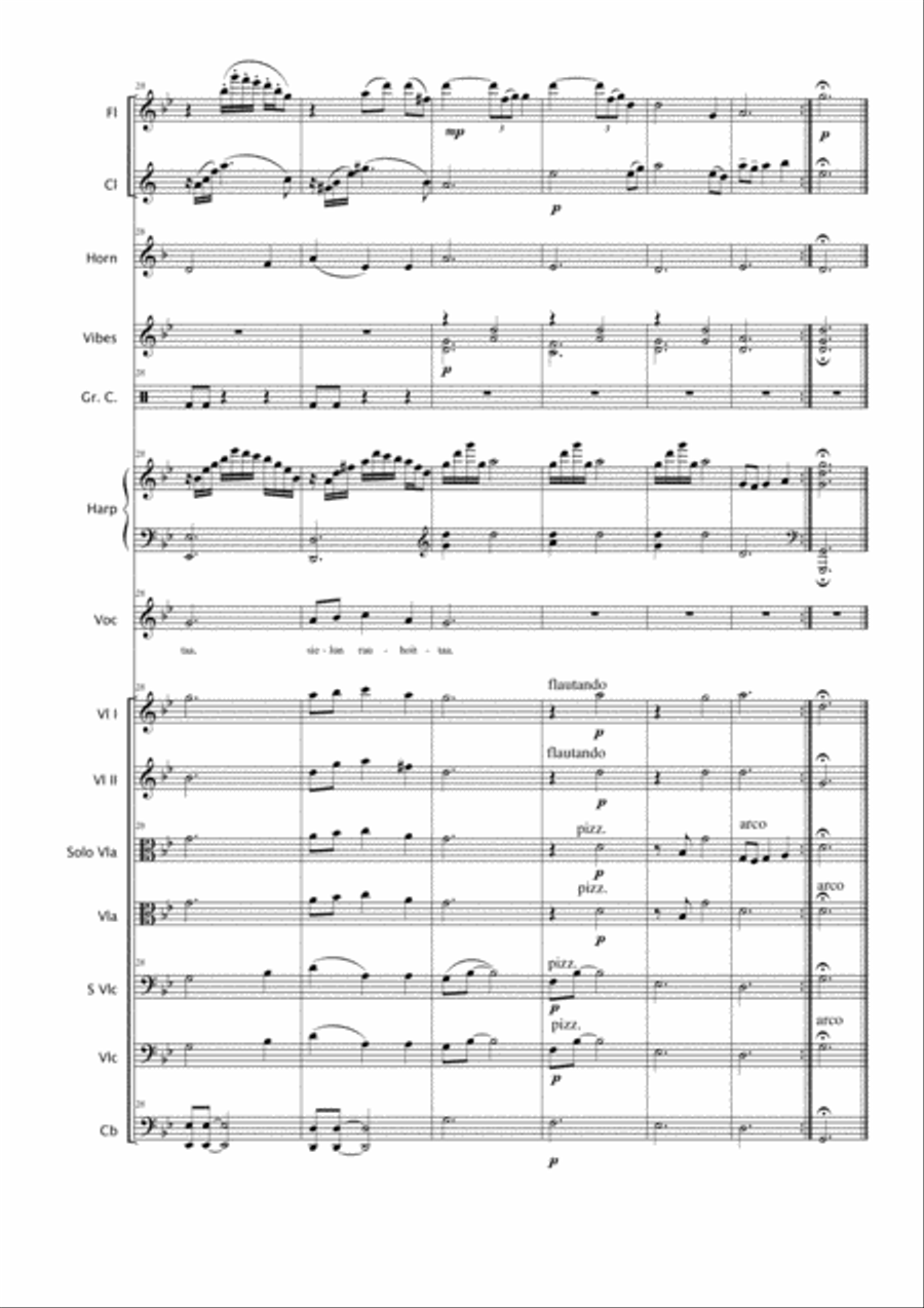 Hiljainen Gloria (version with orchestra) Chamber Orchestra scores gallery preview page 6