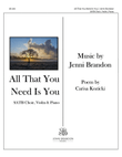 All That You Need Is You for SATB choir and piano