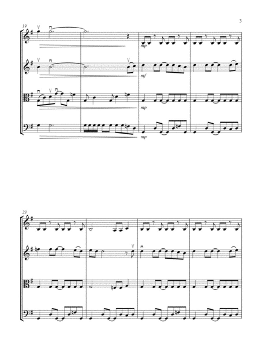 Paperback Writer String Quartet scores gallery preview page 3