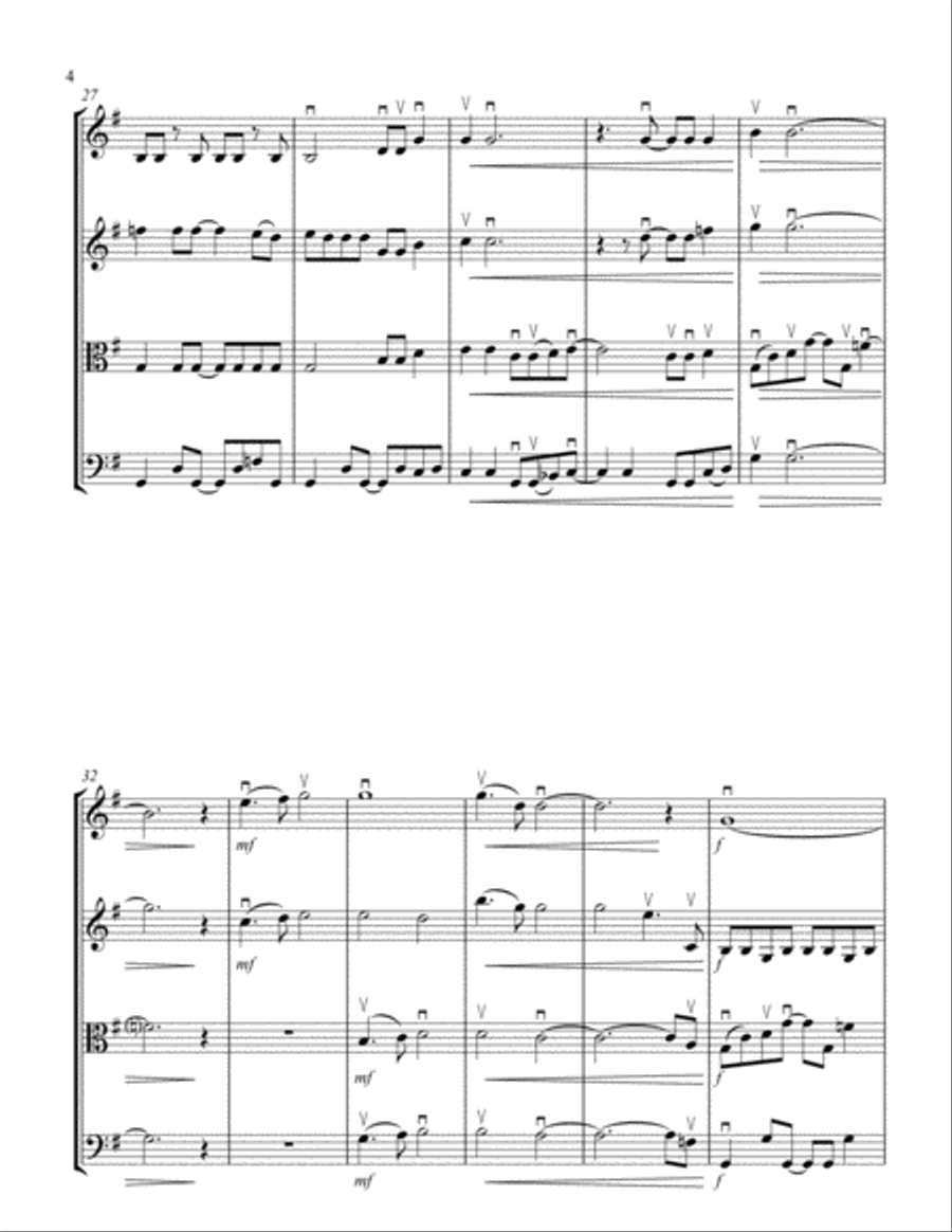 Paperback Writer String Quartet scores gallery preview page 4