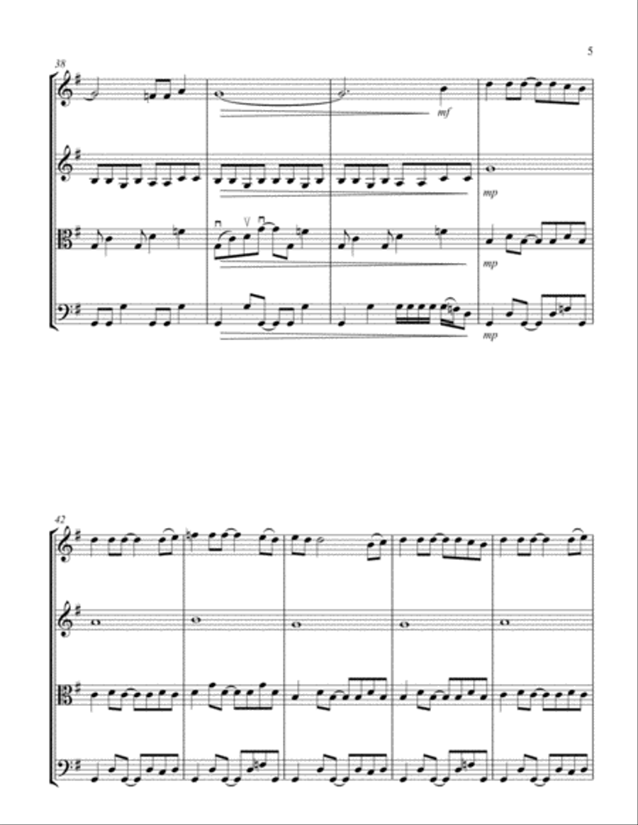 Paperback Writer String Quartet scores gallery preview page 5