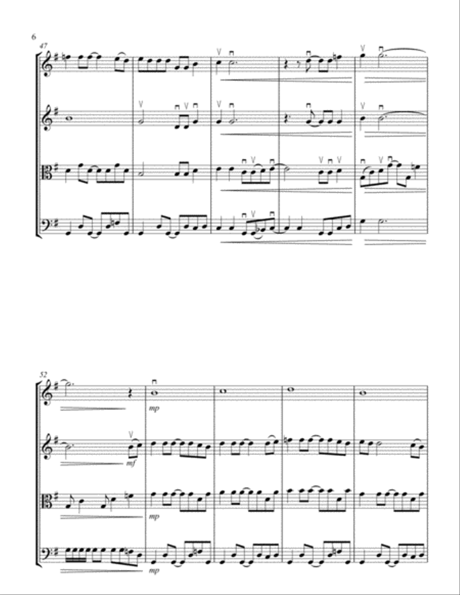 Paperback Writer String Quartet scores gallery preview page 6