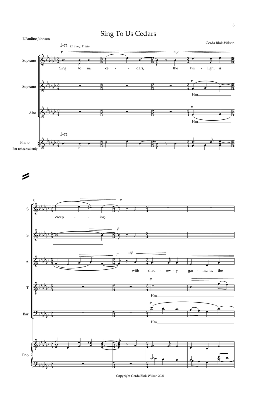 Sing To Us Cedars Sing To Us Cedars 4-Part scores gallery preview page 3