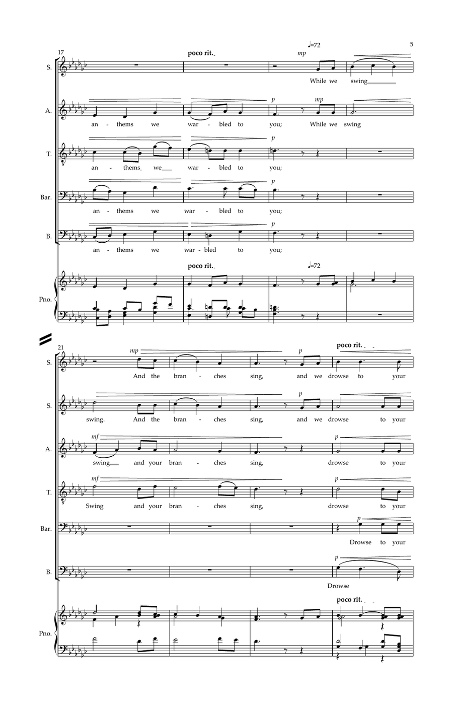 Sing To Us Cedars Sing To Us Cedars 4-Part scores gallery preview page 5