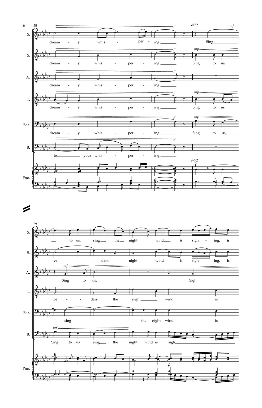 Sing To Us Cedars Sing To Us Cedars 4-Part scores gallery preview page 6