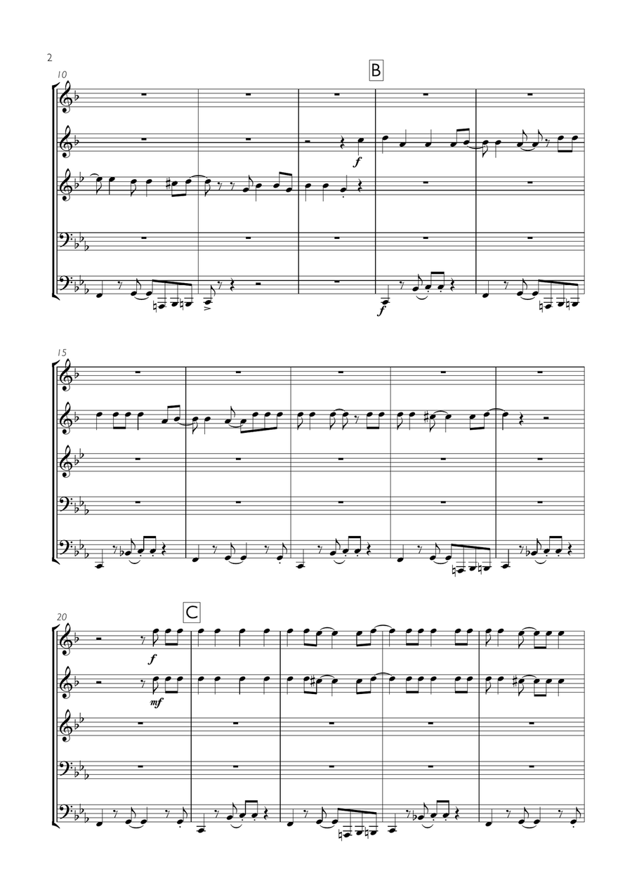 Fishies Fishies Brass Ensemble scores gallery preview page 2