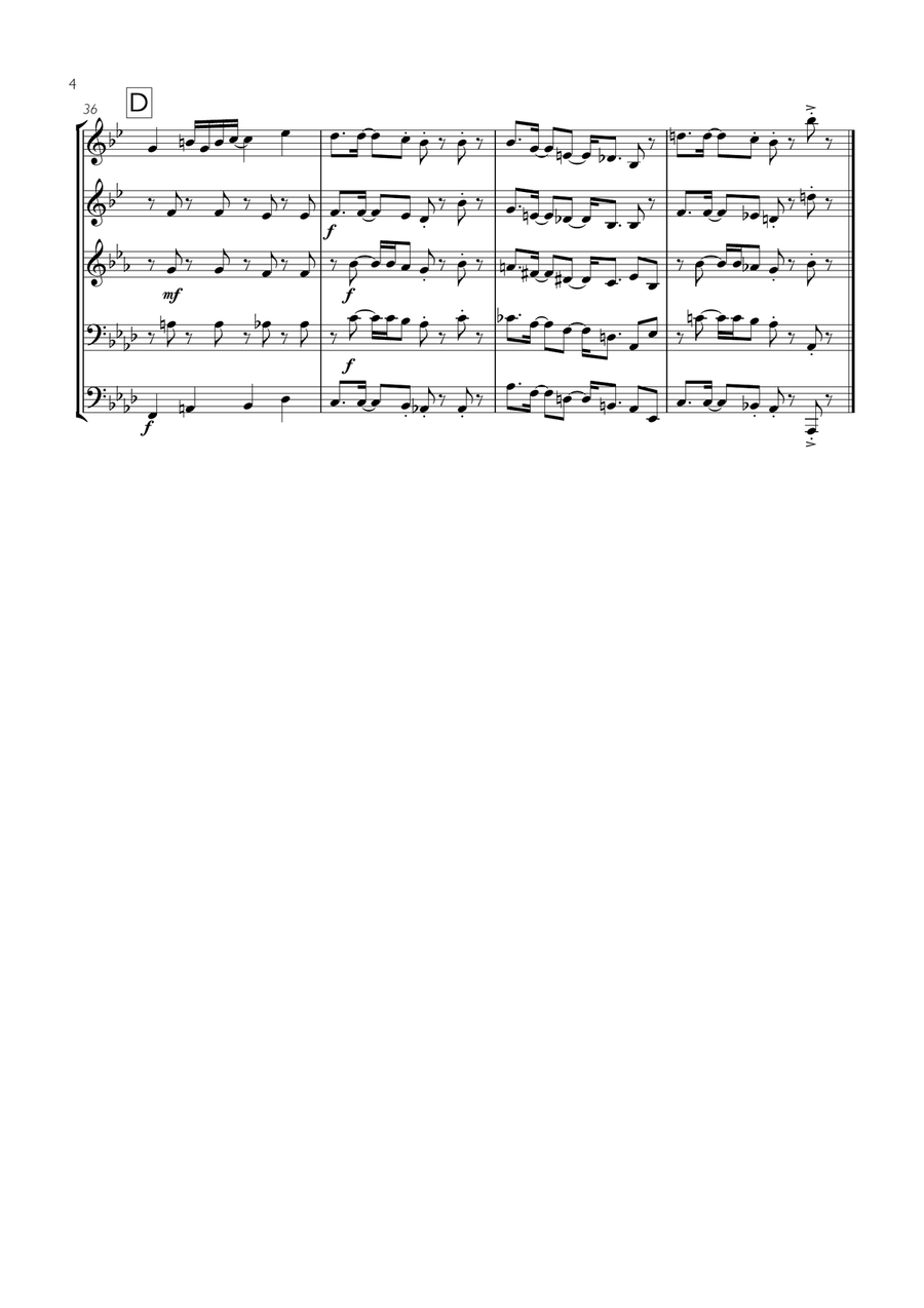 Thomas Theme Thomas Theme Brass Ensemble scores gallery preview page 4