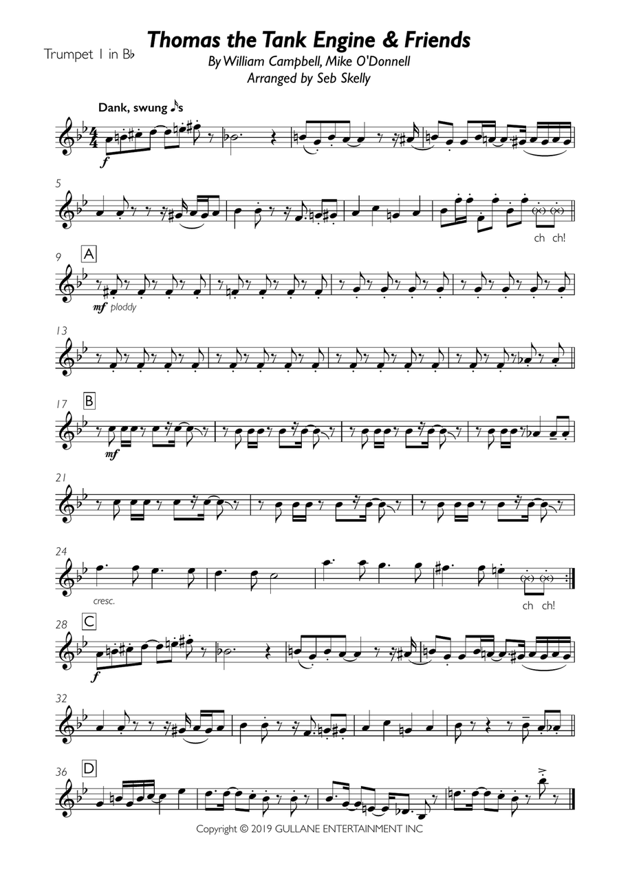 Thomas Theme Thomas Theme Brass Ensemble scores gallery preview page 5