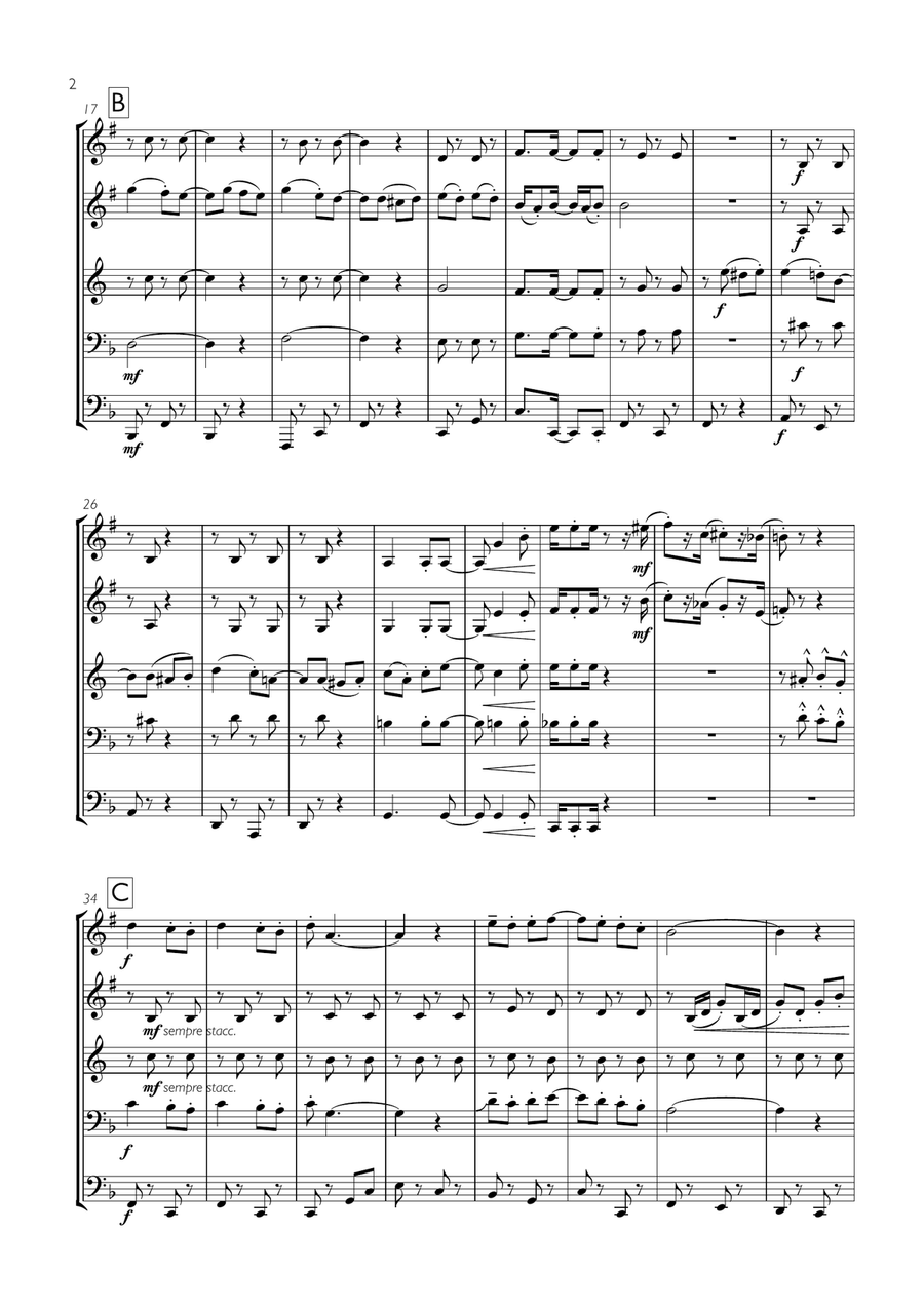 Wallace And Gromit Theme Wallace And Gromit Theme Brass Ensemble scores gallery preview page 2