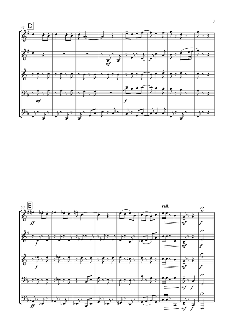 Wallace And Gromit Theme Wallace And Gromit Theme Brass Ensemble scores gallery preview page 3