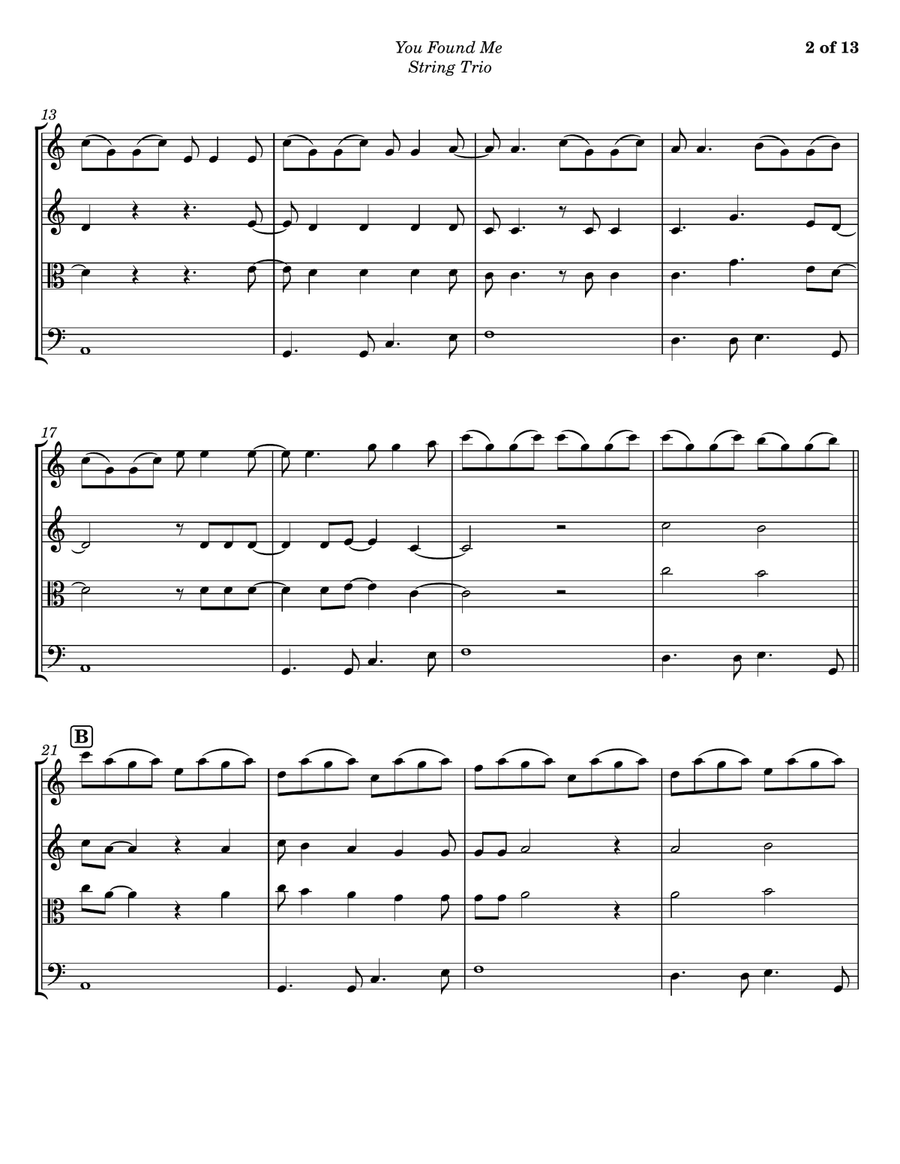 You Found Me String Trio scores gallery preview page 2