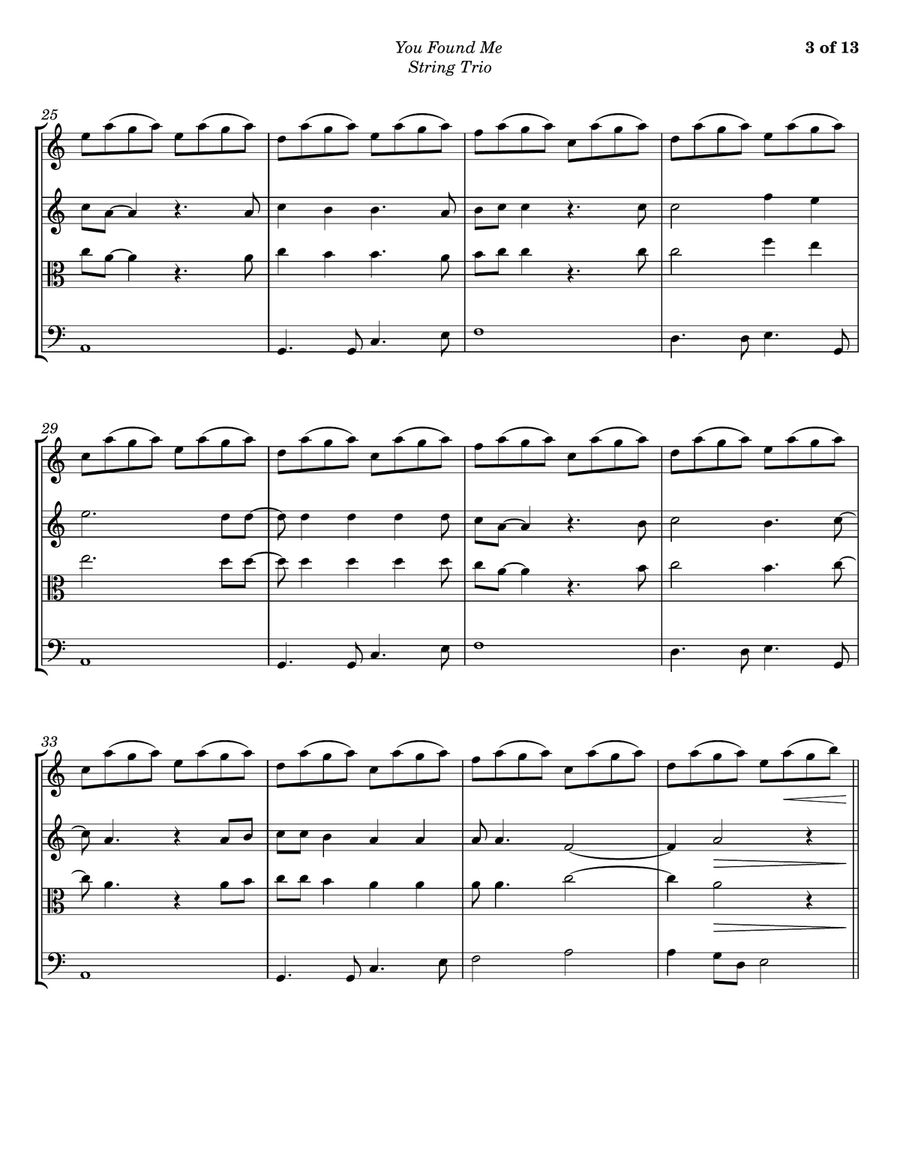 You Found Me String Trio scores gallery preview page 3