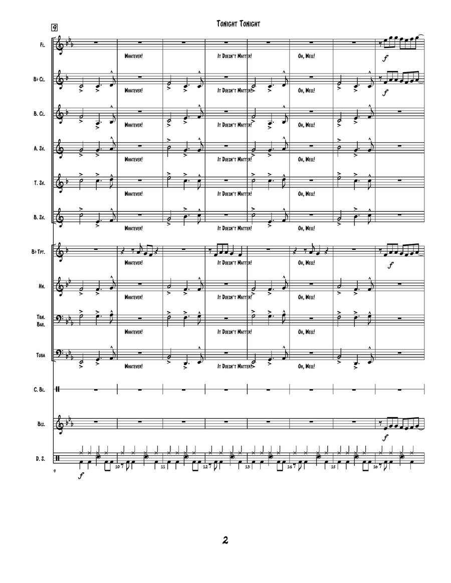 Tonight Tonight Small Ensemble scores gallery preview page 2
