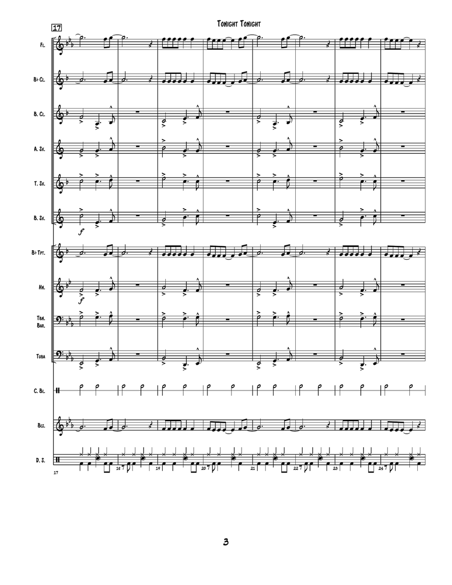 Tonight Tonight Small Ensemble scores gallery preview page 3