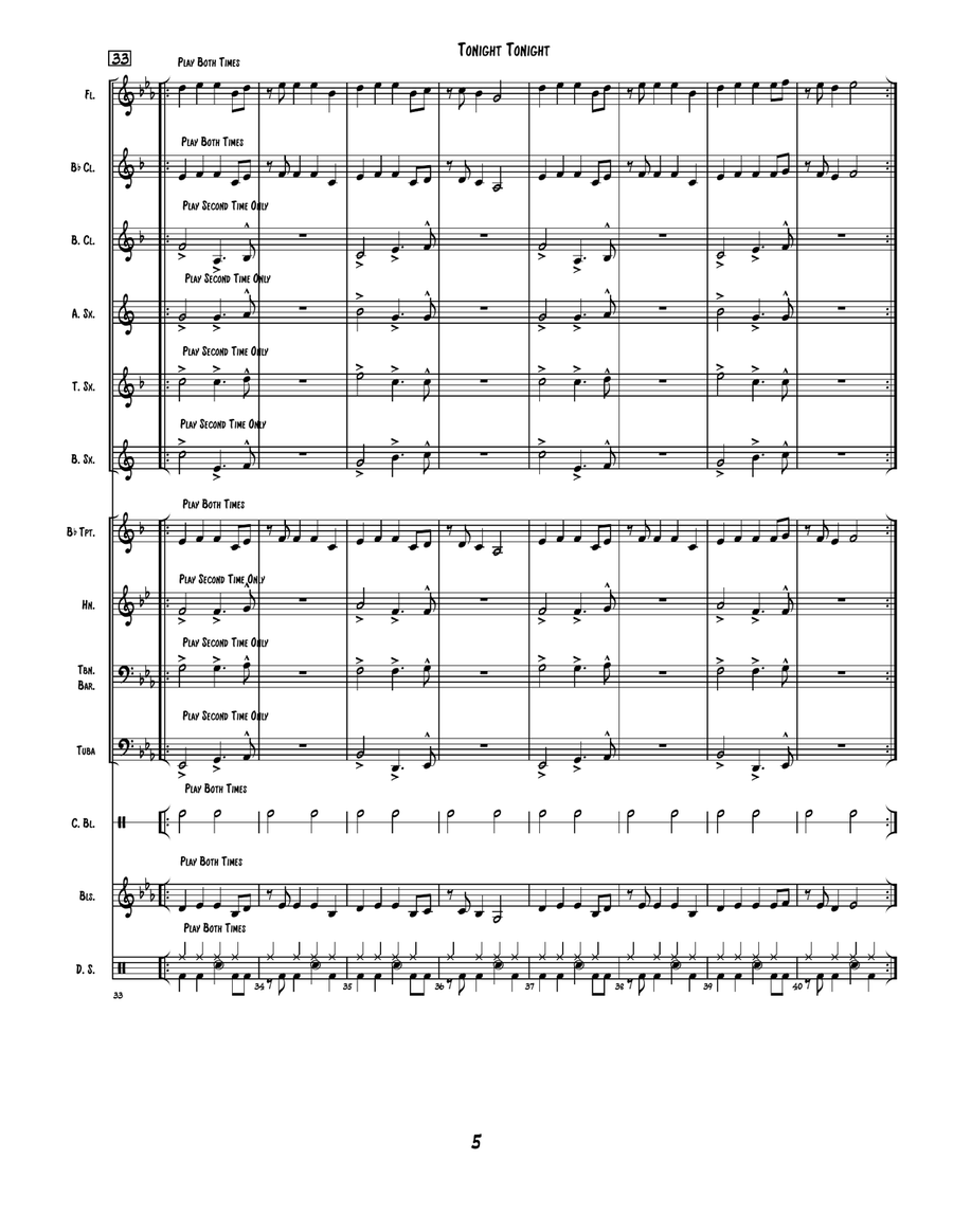 Tonight Tonight Small Ensemble scores gallery preview page 5