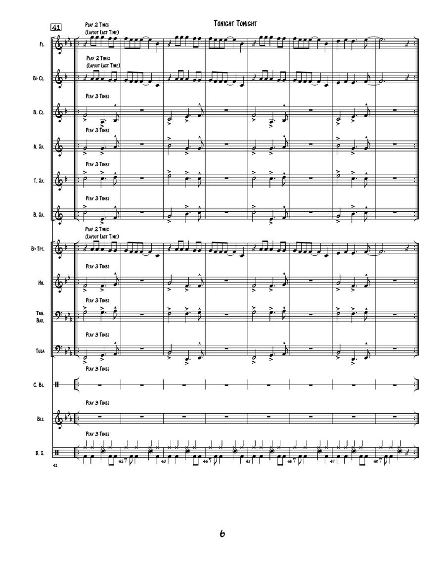 Tonight Tonight Small Ensemble scores gallery preview page 6
