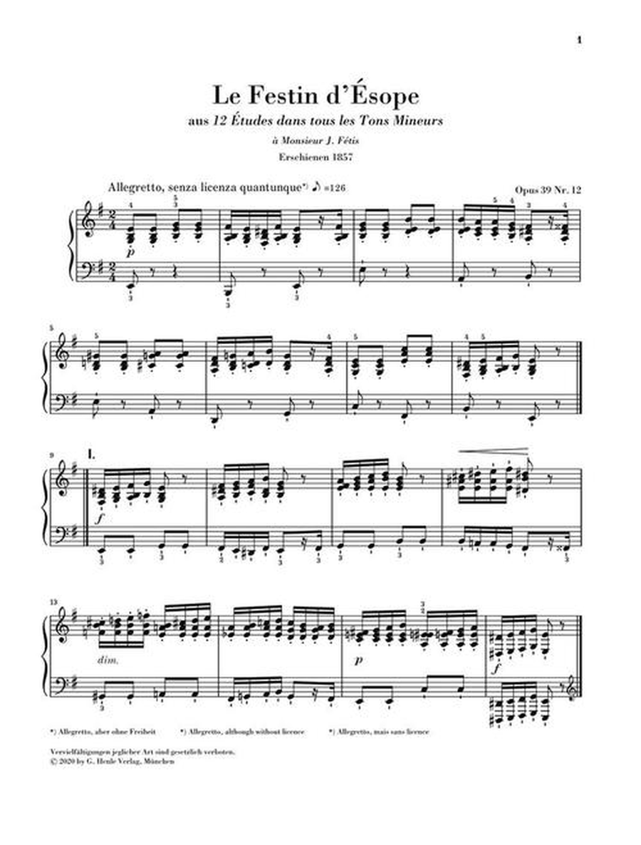 Le Festin d'Ésope, Op. 39, No. 12 Piano Solo - Sheet Music page 2
