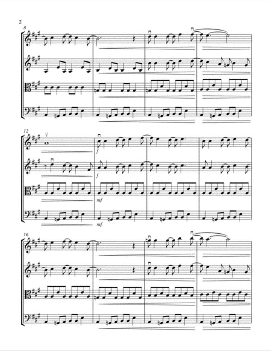 If I Needed Someone String Quartet scores gallery preview page 2