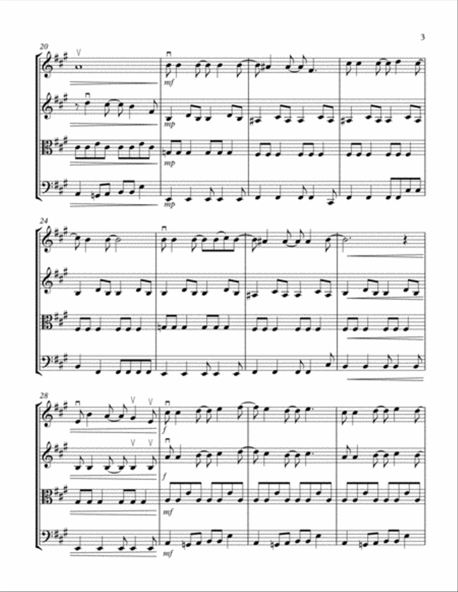 If I Needed Someone String Quartet scores gallery preview page 3