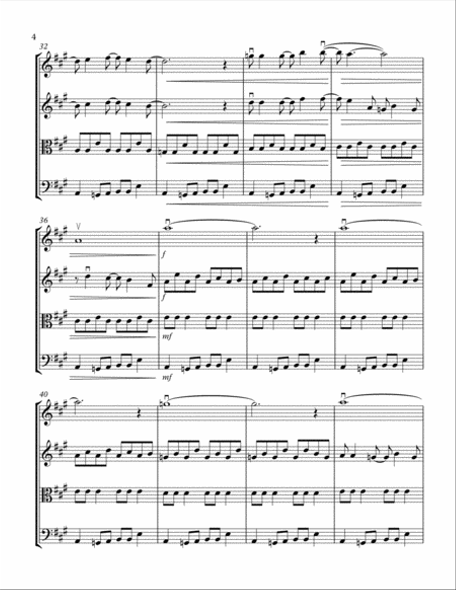 If I Needed Someone String Quartet scores gallery preview page 4