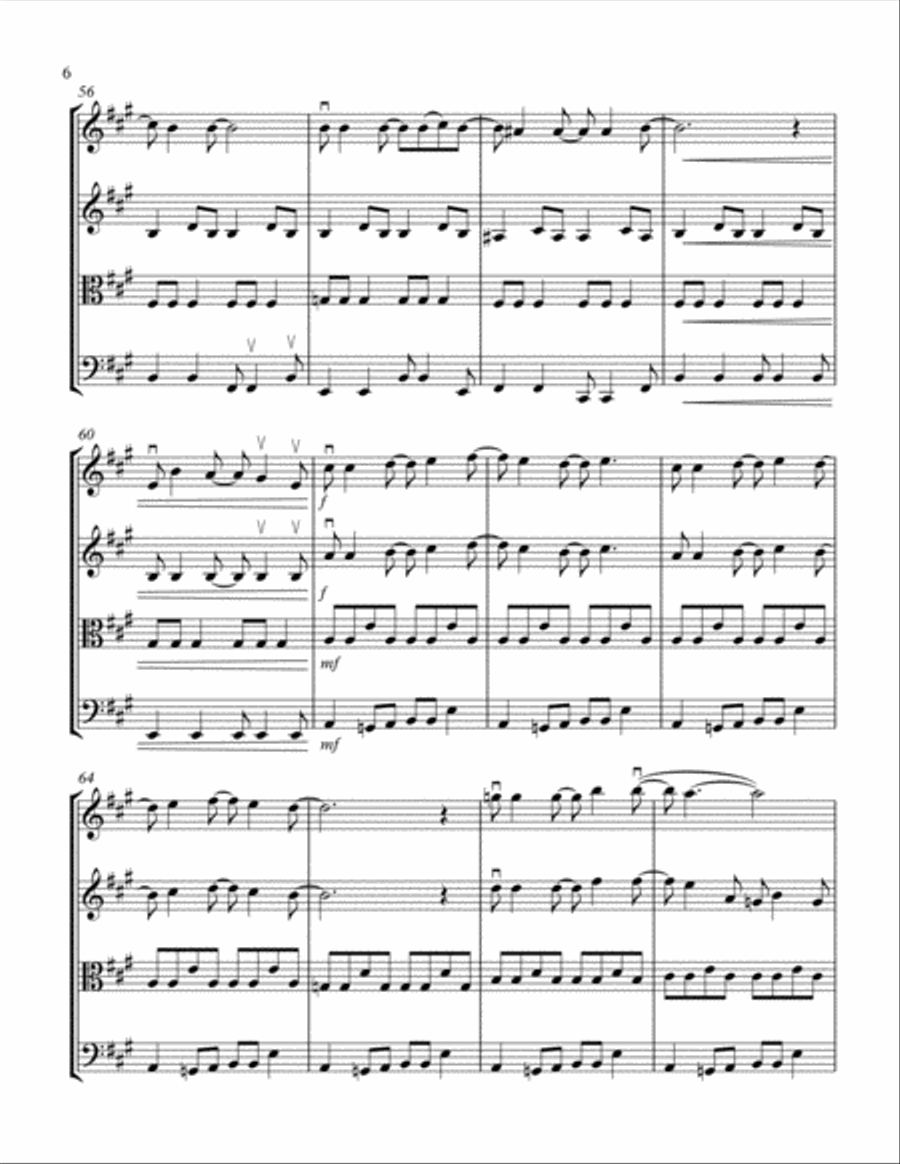 If I Needed Someone String Quartet scores gallery preview page 6