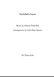 Pachelbel's Canon (Piano Solo)