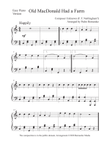 Old MacDonald Had a Farm - Easy Piano