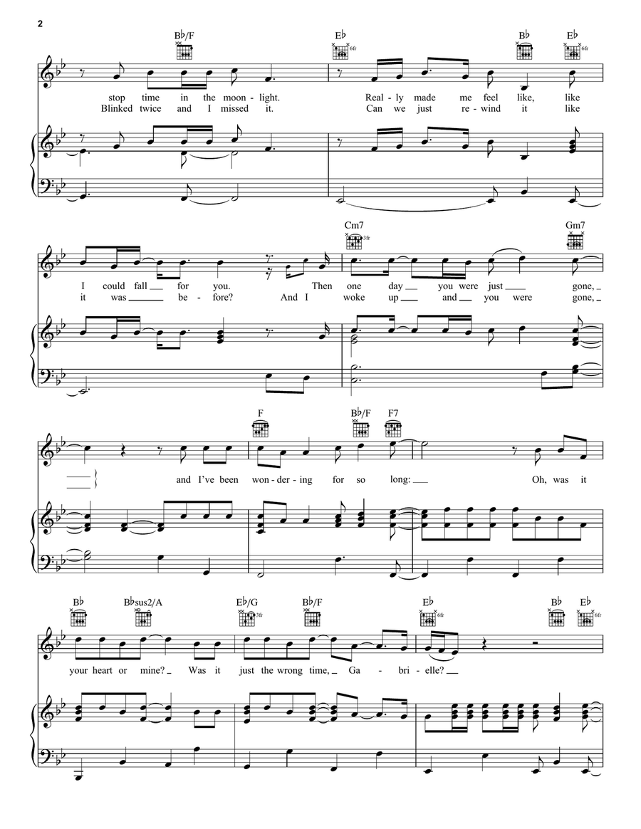 Gabrielle Gabrielle Piano, Vocal, Guitar scores gallery preview page 2