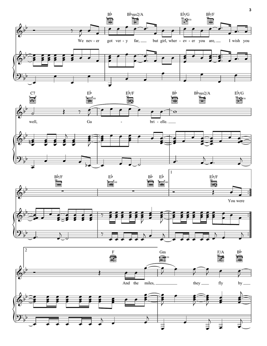 Gabrielle Gabrielle Piano, Vocal, Guitar scores gallery preview page 3
