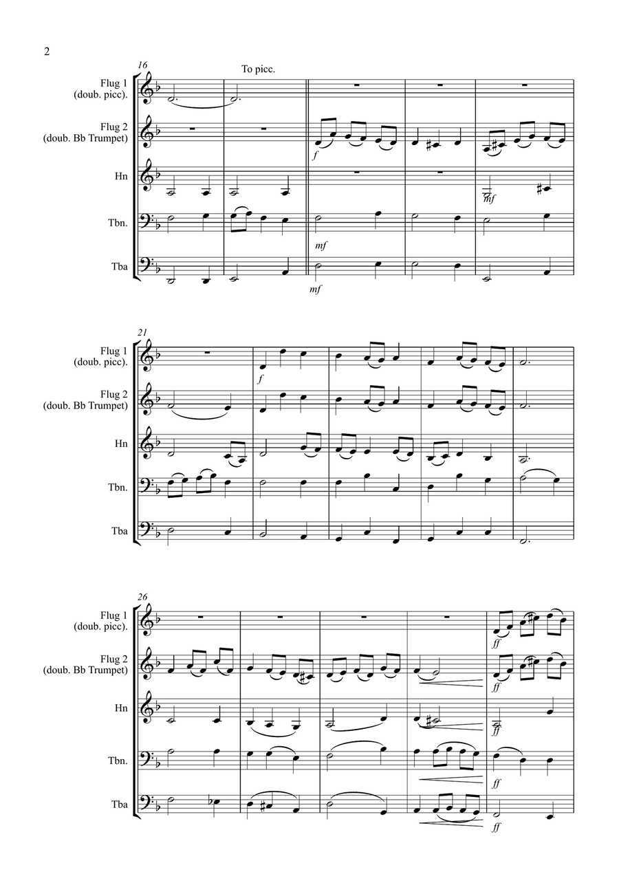 David of the White Rock David of the White Rock Brass Ensemble scores gallery preview page 2