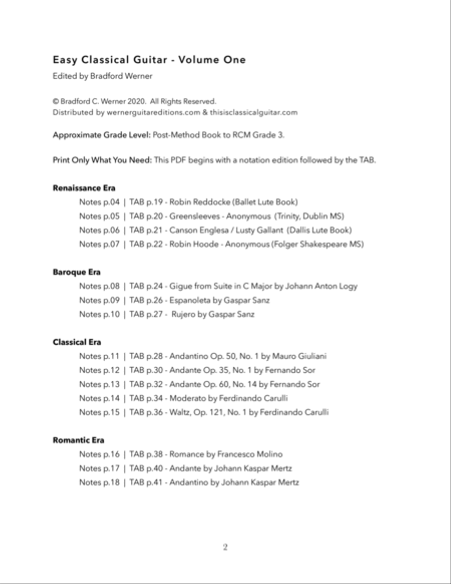 Easy Classical Guitar Volume 1 Acoustic Guitar scores gallery preview page 2