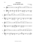 Alemand in the ancient style for Violin and Guitar, Gentle contemplative piece.