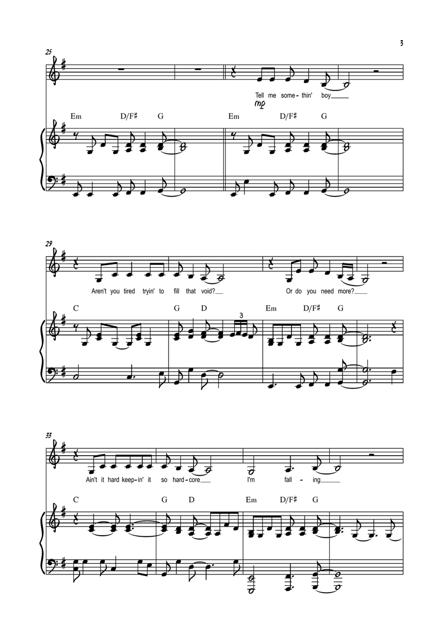 Shallow Shallow Piano, Vocal scores gallery preview page 4