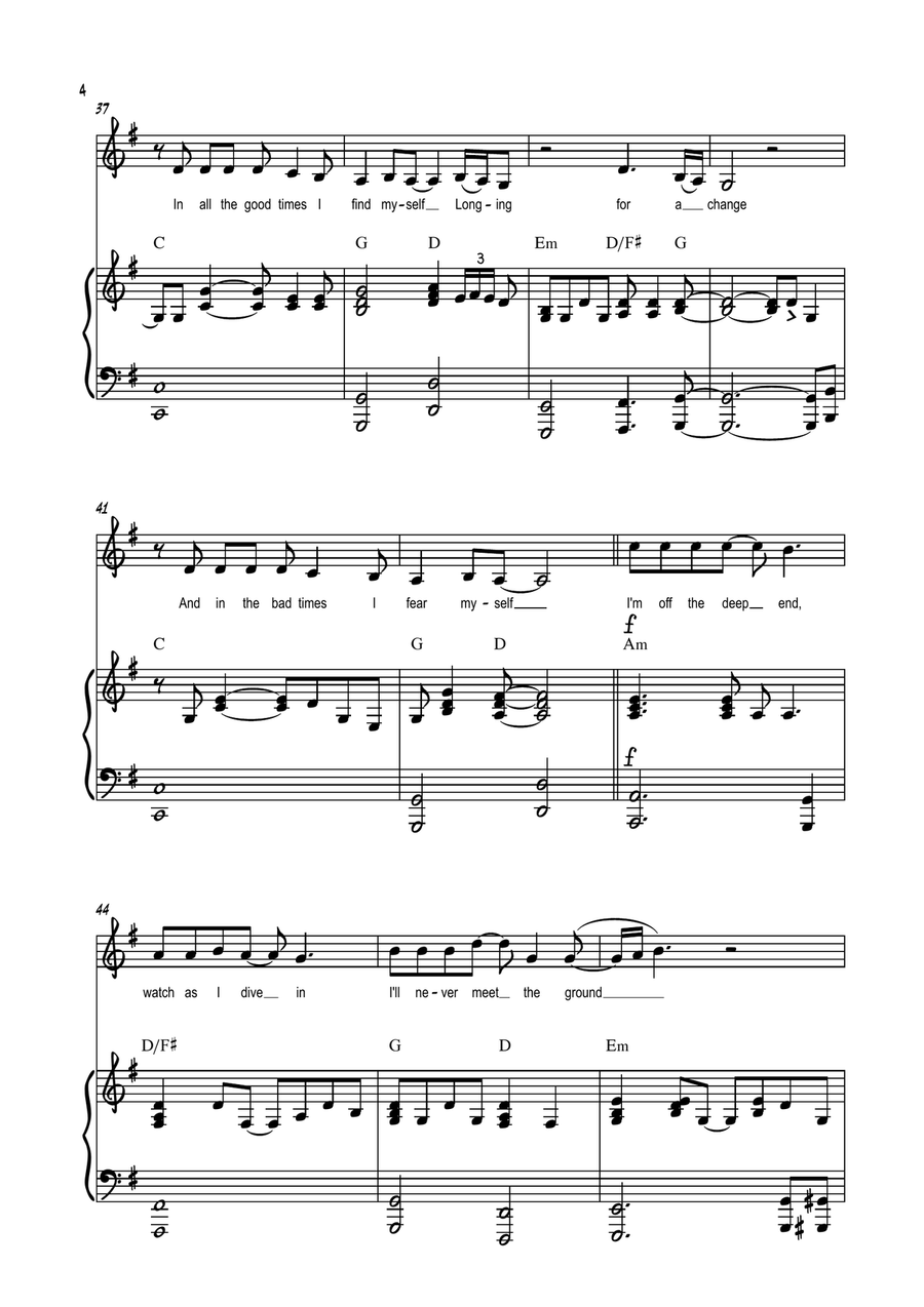 Shallow Shallow Piano, Vocal scores gallery preview page 5