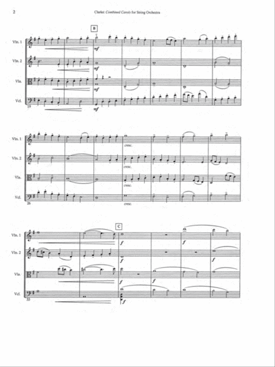 Combined Carols (or: get 'em all over at once) String Quartet scores gallery preview page 5