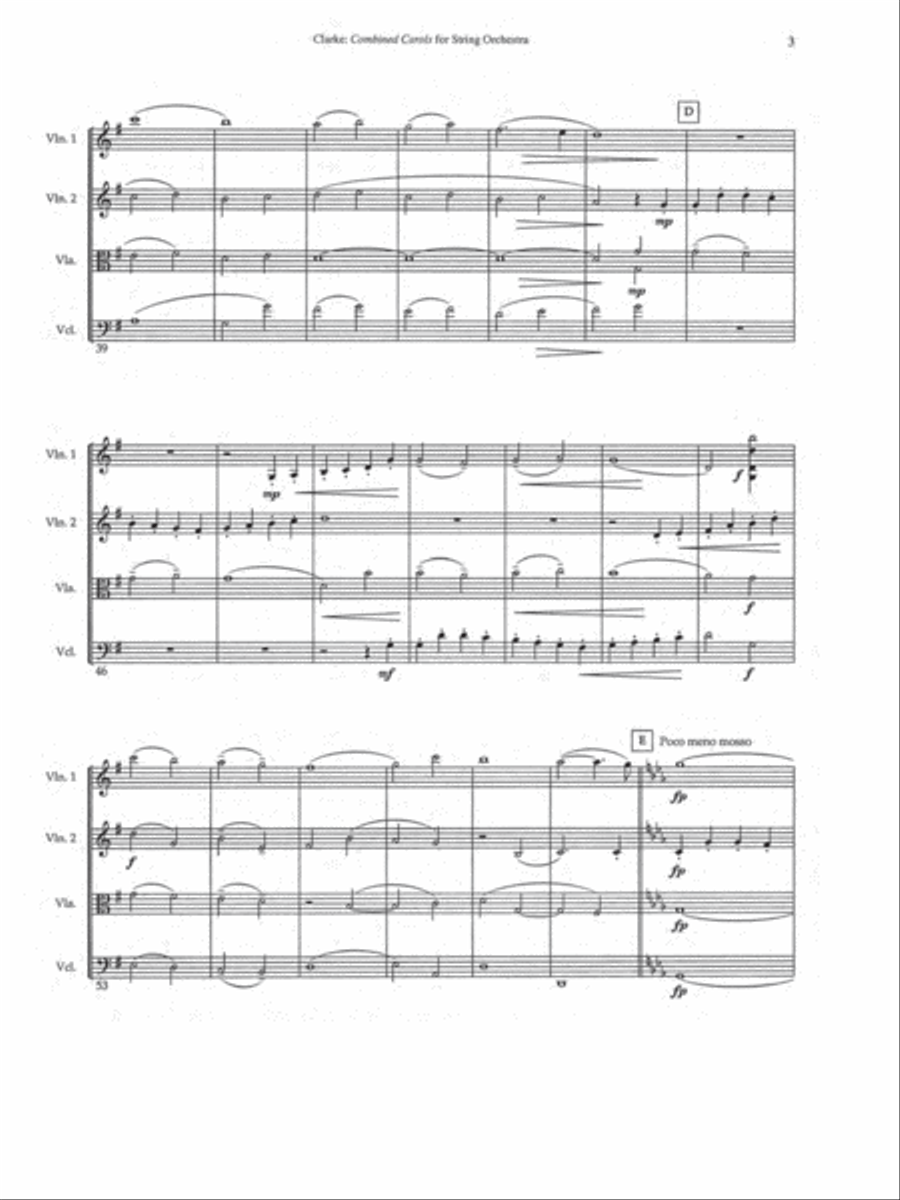 Combined Carols (or: get 'em all over at once) String Quartet scores gallery preview page 6