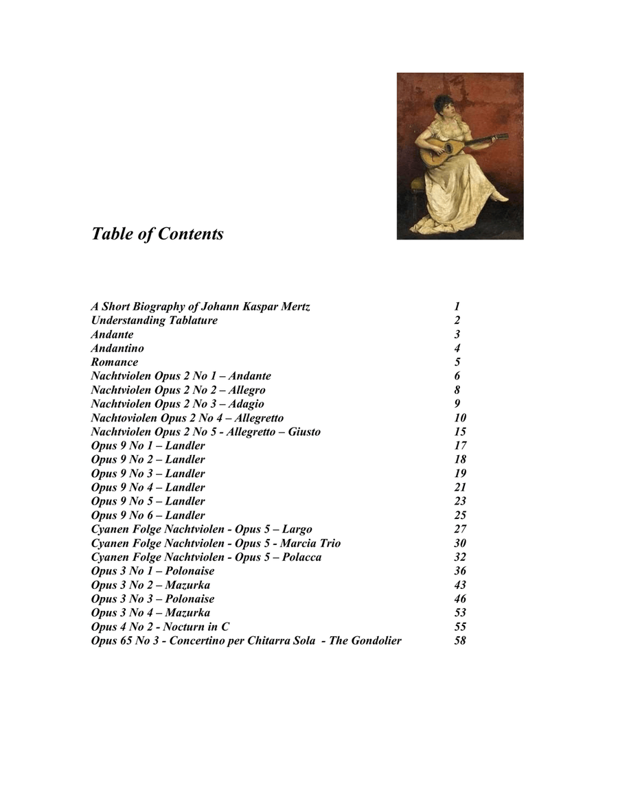 Selected Pieces by Johann Kaspar Mertz for Baritone Ukulele Baritone Ukulele scores gallery preview page 2